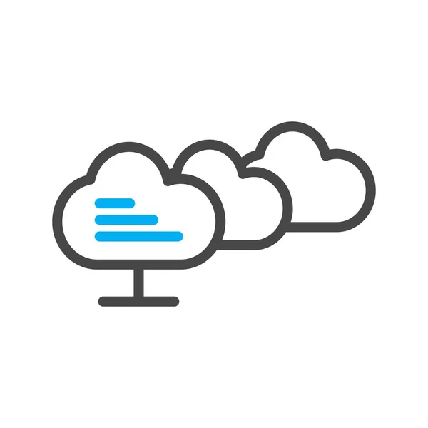 Ícone de plataforma de nuvem isolado em fundo abstrato —  Vetores de Stock