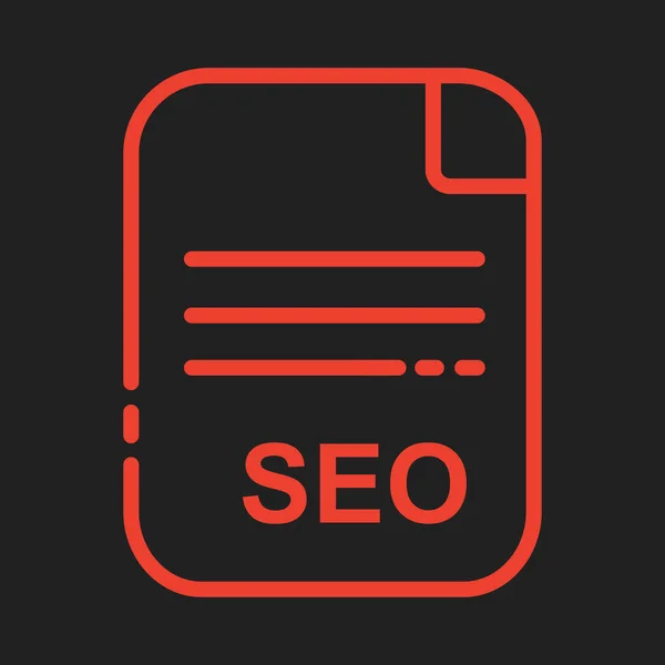 Seo bestand pictogram geïsoleerd op abstracte achtergrond — Stockvector