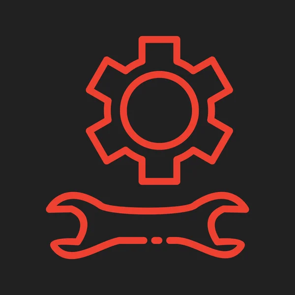 Icono de herramientas aislado sobre fondo abstracto — Vector de stock