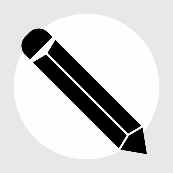 Bleistift-Symbol isoliert auf abstraktem Hintergrund — Stockvektor