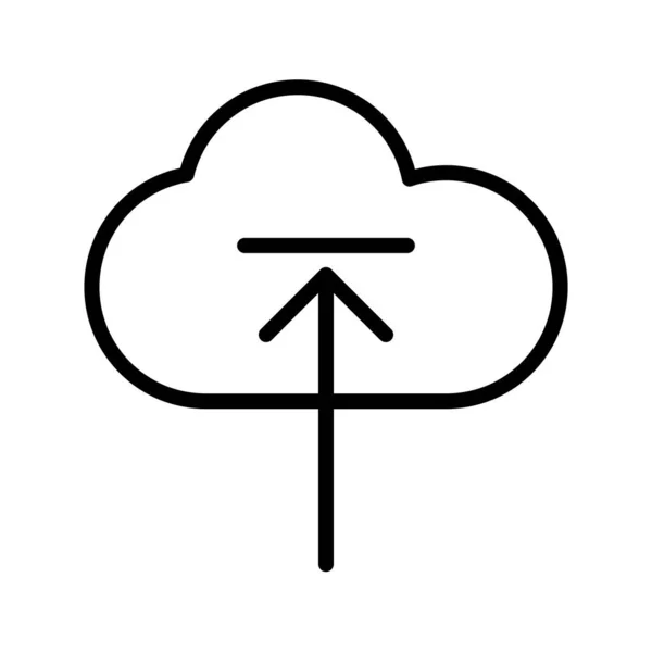Cloud-up-Symbol isoliert auf abstraktem Hintergrund — Stockvektor