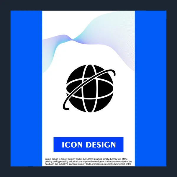 Internetová ikona izolovaná na abstraktním pozadí — Stockový vektor