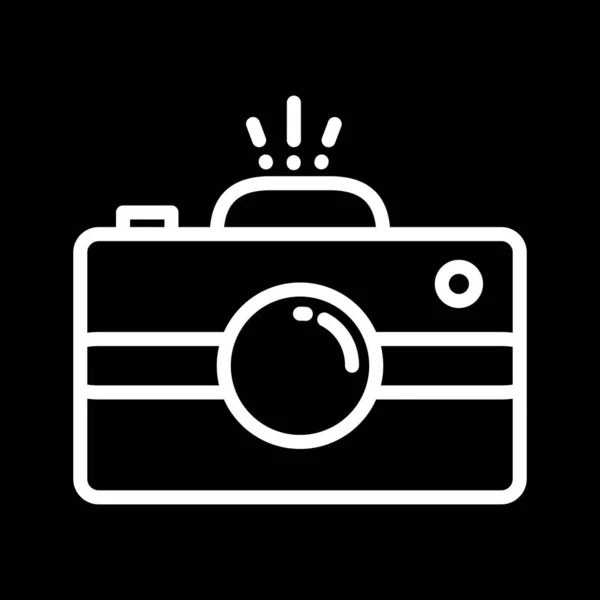 Icono de cámara aislado sobre fondo abstracto — Vector de stock