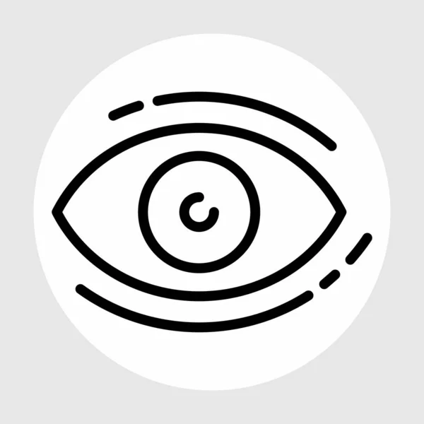 Icono del ojo aislado sobre fondo abstracto — Vector de stock