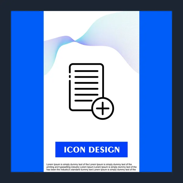 Icono del documento aislado sobre fondo abstracto — Vector de stock