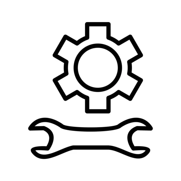 Werkzeugsymbol isoliert auf abstraktem Hintergrund — Stockvektor