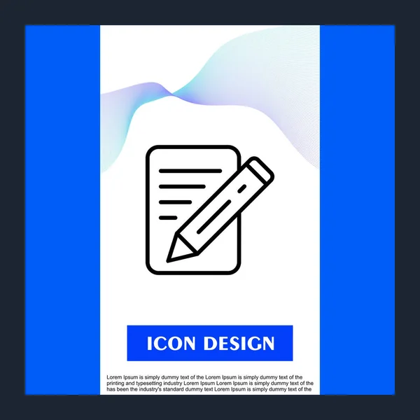 Document icoon geïsoleerd op abstracte achtergrond — Stockvector