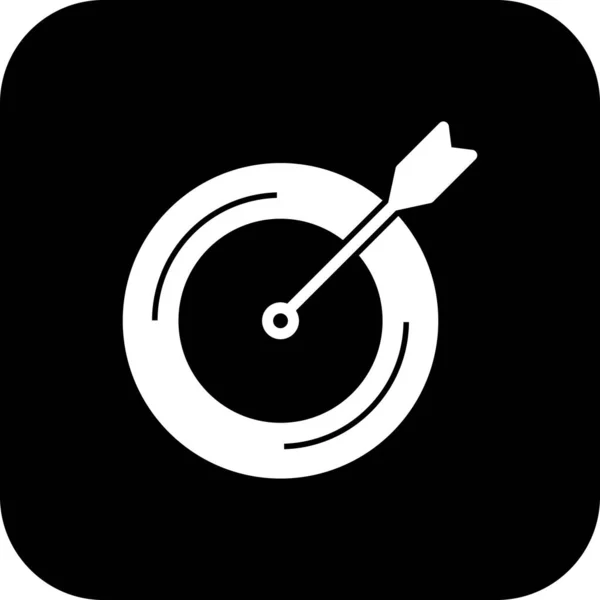 Doelpictogram geïsoleerd op abstracte achtergrond — Stockvector