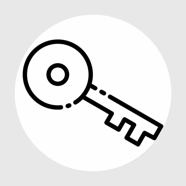 Ícone chave isolado no fundo abstrato — Vetor de Stock