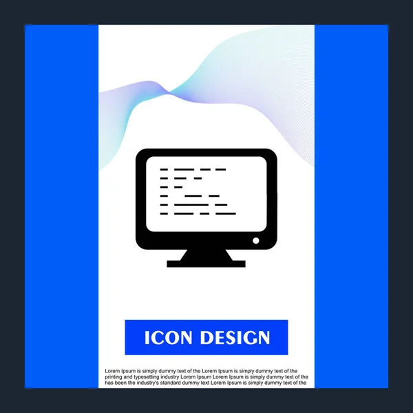 Lcd ikon isolerad på abstrakt bakgrund — Stock vektor