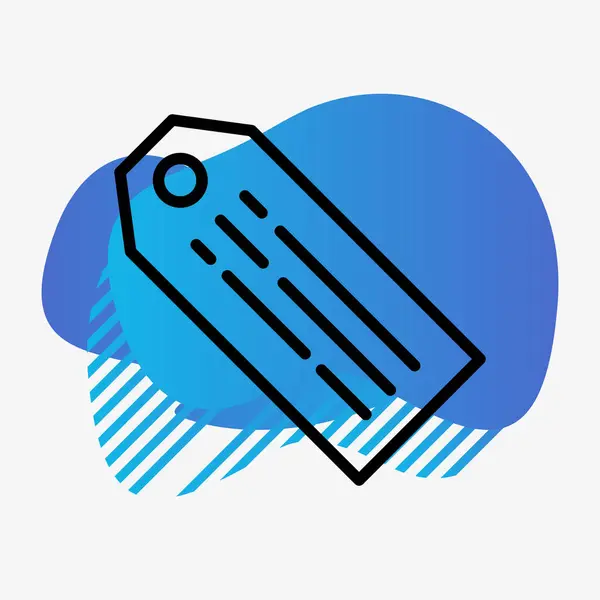 Icono de etiqueta aislado sobre fondo abstracto — Vector de stock