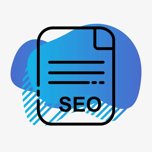 Seo bestand pictogram geïsoleerd op abstracte achtergrond — Stockvector