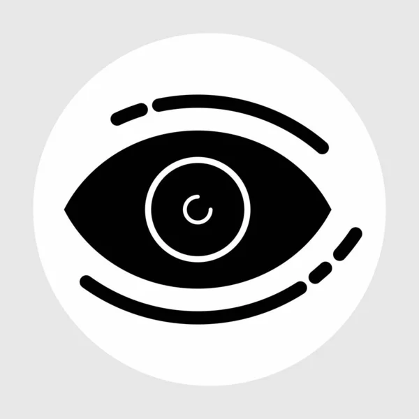 Icona dell'occhio isolata su sfondo astratto — Vettoriale Stock