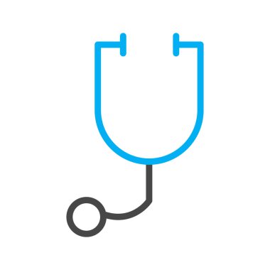 Soyut arkaplanda stetoscop simgesi izole edildi