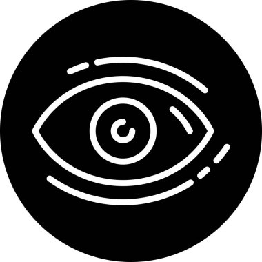 Soyut arkaplanda göz simgesi izole edildi