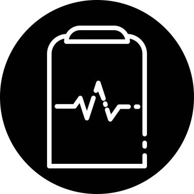 Nabız simgesi soyut arkaplanda izole edildi