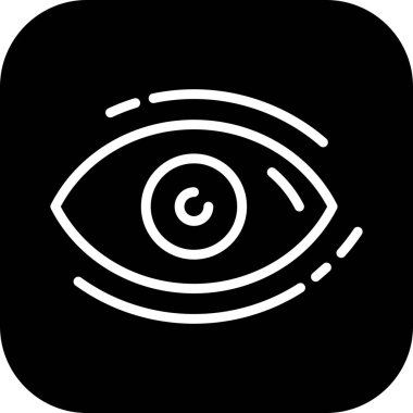 Soyut arkaplanda göz simgesi izole edildi