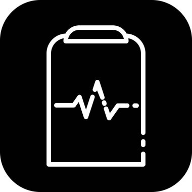 Nabız simgesi soyut arkaplanda izole edildi