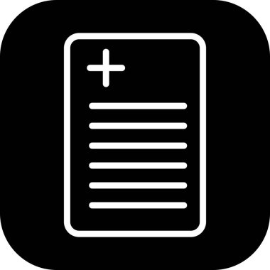 Tıbbi rapor simgesi soyut arkaplanda izole edildi