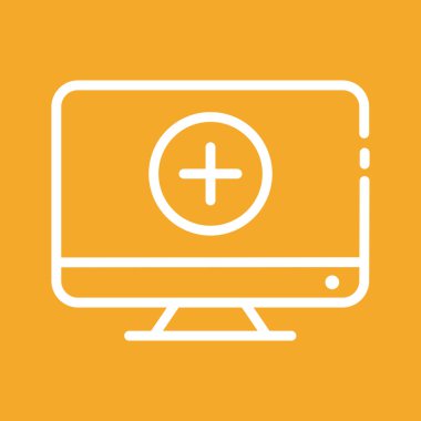 tıbbi LCD simgesi soyut arkaplanda izole edildi