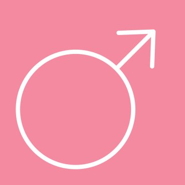 Soyut arkaplanda erkek simgesi izole edildi