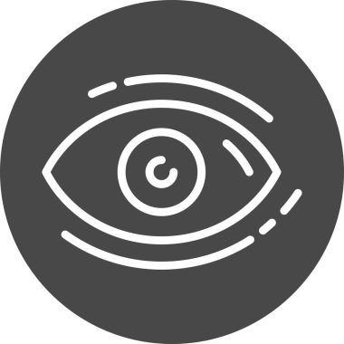 Soyut arkaplanda göz simgesi izole edildi