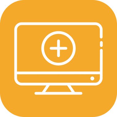 tıbbi LCD simgesi soyut arkaplanda izole edildi