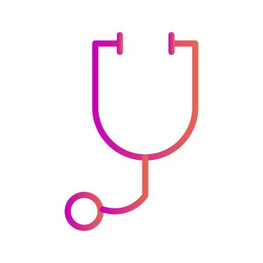 Soyut arkaplanda stetoscop simgesi izole edildi