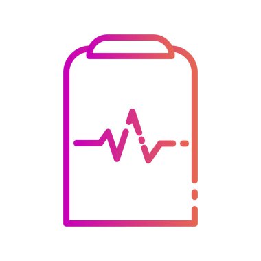 Nabız simgesi soyut arkaplanda izole edildi