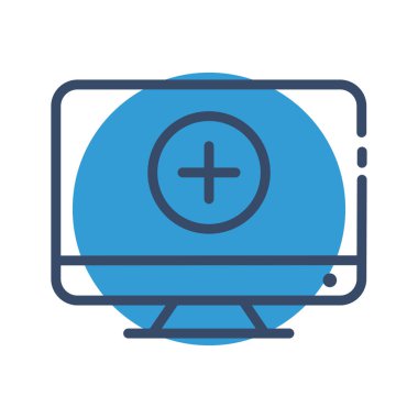 tıbbi LCD simgesi soyut arkaplanda izole edildi