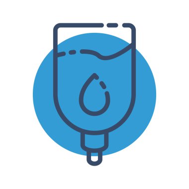 Drip simgesi soyut arkaplanda izole edildi