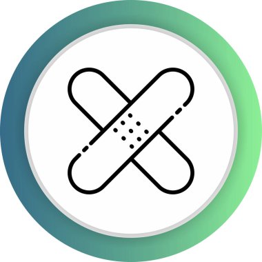 Soyut arkaplanda bandaj simgesi izole edildi