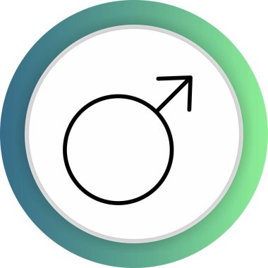 Soyut arkaplanda erkek simgesi izole edildi