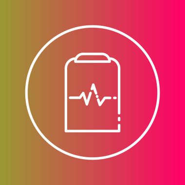 Nabız simgesi soyut arkaplanda izole edildi