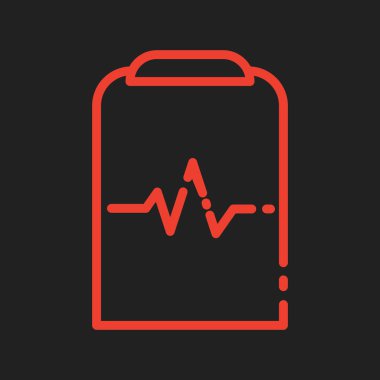 Nabız simgesi soyut arkaplanda izole edildi