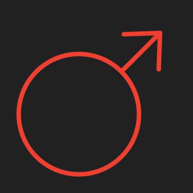 Soyut arkaplanda erkek simgesi izole edildi