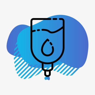 Drip simgesi soyut arkaplanda izole edildi