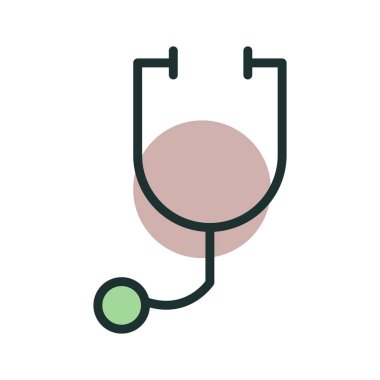 Soyut arkaplanda stetoscop simgesi izole edildi