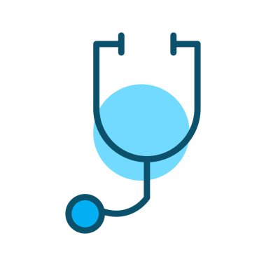 Soyut arkaplanda stetoscop simgesi izole edildi