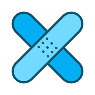 Soyut arkaplanda bandaj simgesi izole edildi