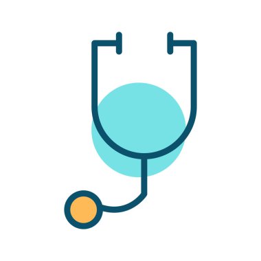 Soyut arkaplanda stetoscop simgesi izole edildi