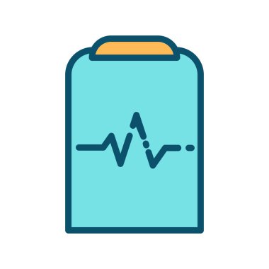 Nabız simgesi soyut arkaplanda izole edildi