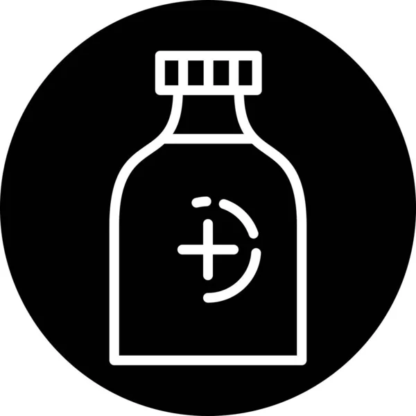 Madicane palack ikon elszigetelt elvont háttér — Stock Vector