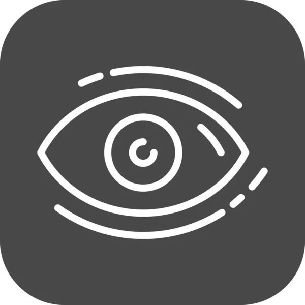 Icono del ojo aislado sobre fondo abstracto — Vector de stock