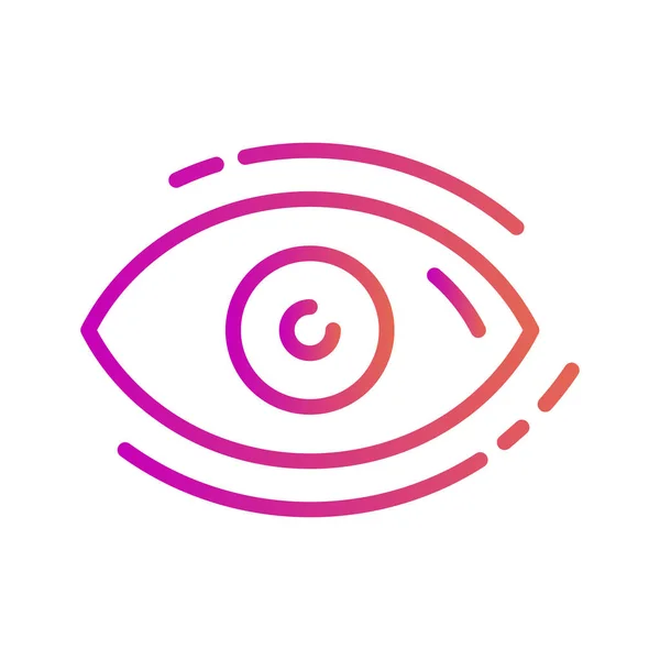 Icono del ojo aislado sobre fondo abstracto — Vector de stock