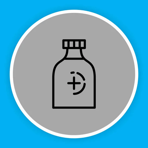 Madicane fles pictogram geïsoleerd op abstracte achtergrond — Stockvector