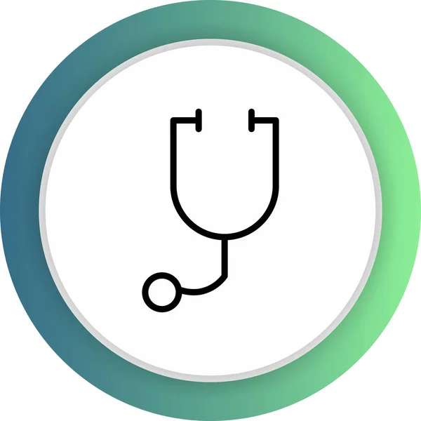 Stetoscop ikon isolerad på abstrakt bakgrund — Stock vektor