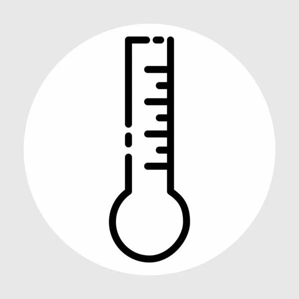 Ícone de temperatura isolado no fundo abstrato — Vetor de Stock