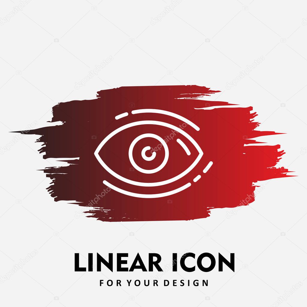 eye icon isolated on abstract background