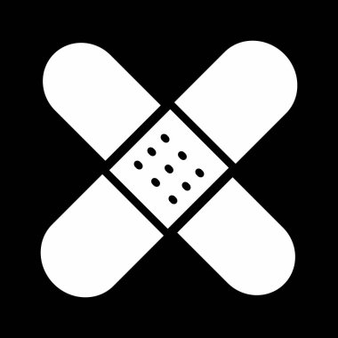 Soyut arkaplanda bandaj simgesi izole edildi